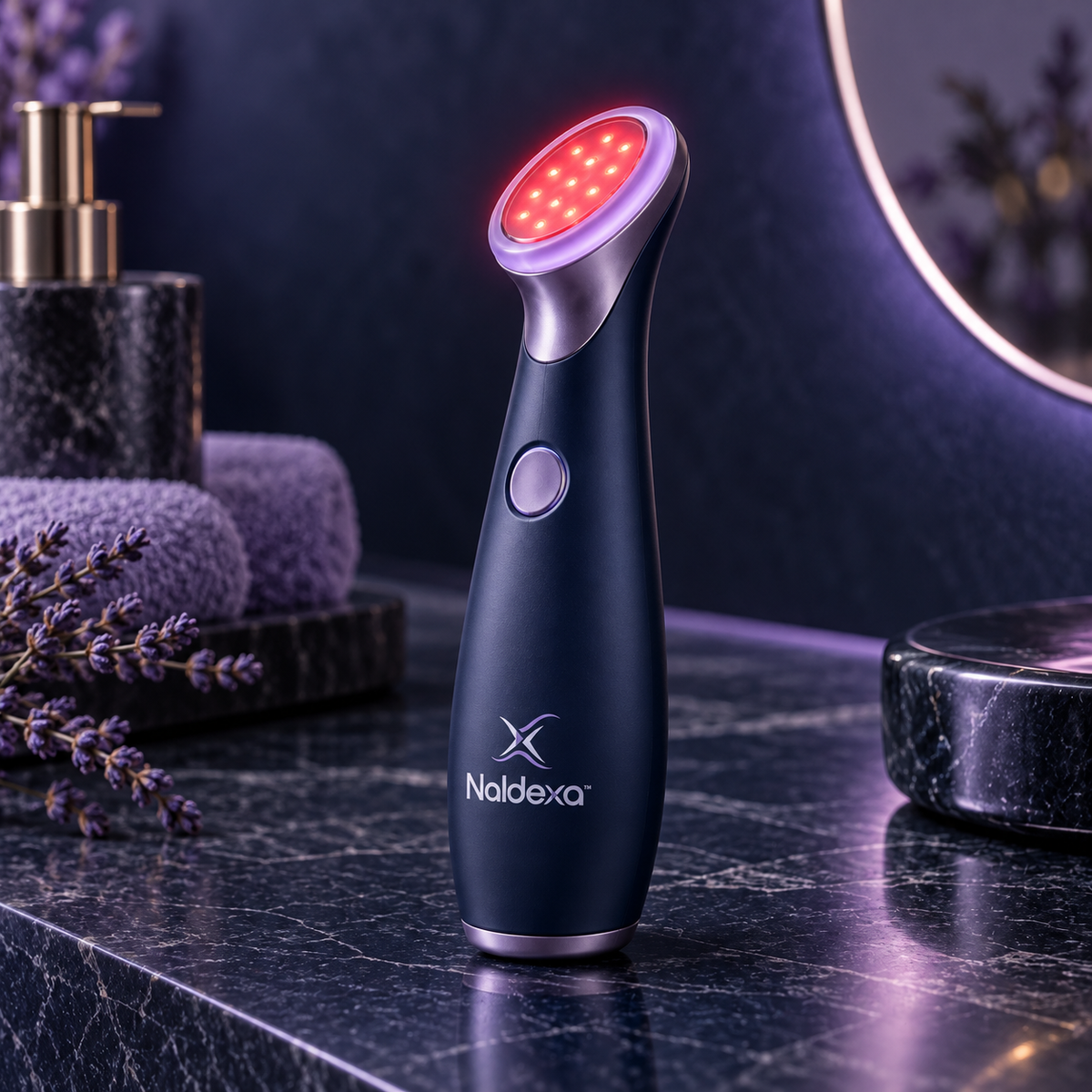 Naldexa™ LuminaGlow Red LED Facial Care Wand